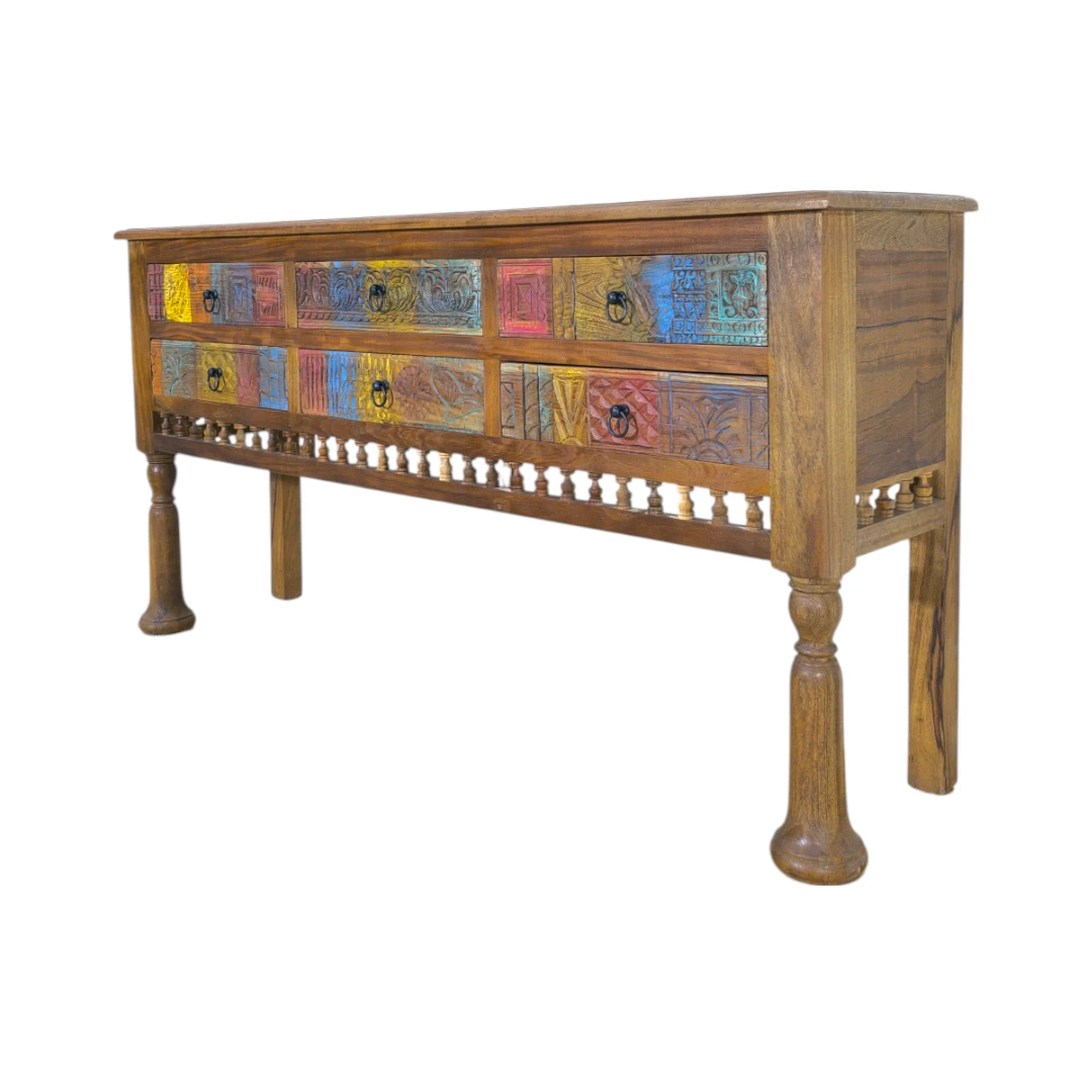 Colourful Carved Console
