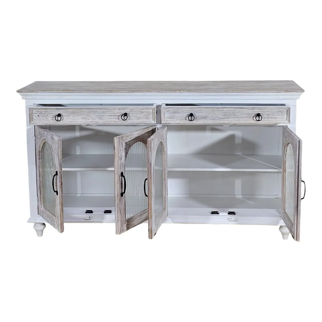 The Flute Glass Display Sideboard