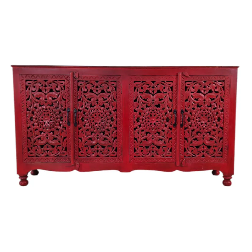 Carved Wooden Sideboard