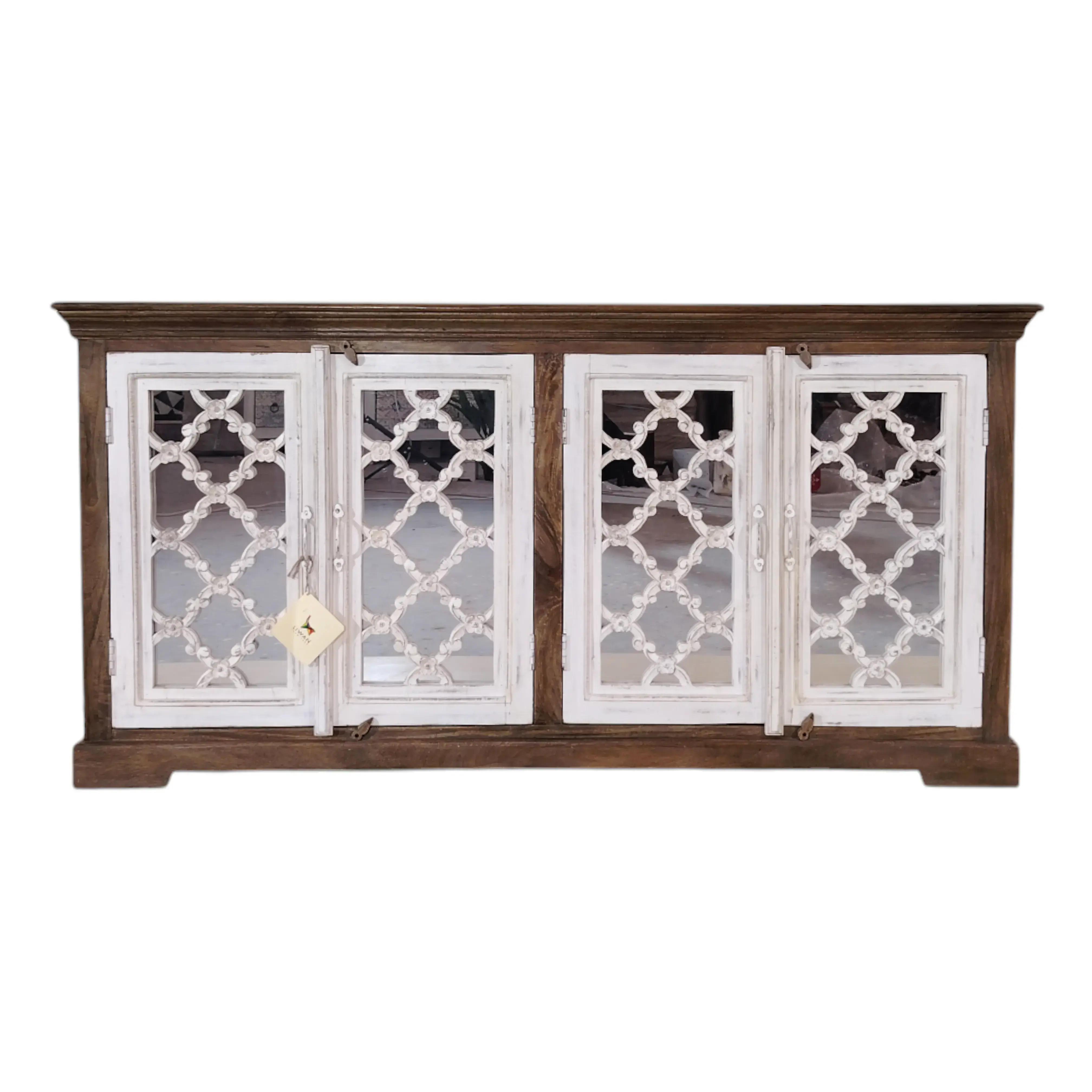 Jaipur Mirror Carved Sideboard