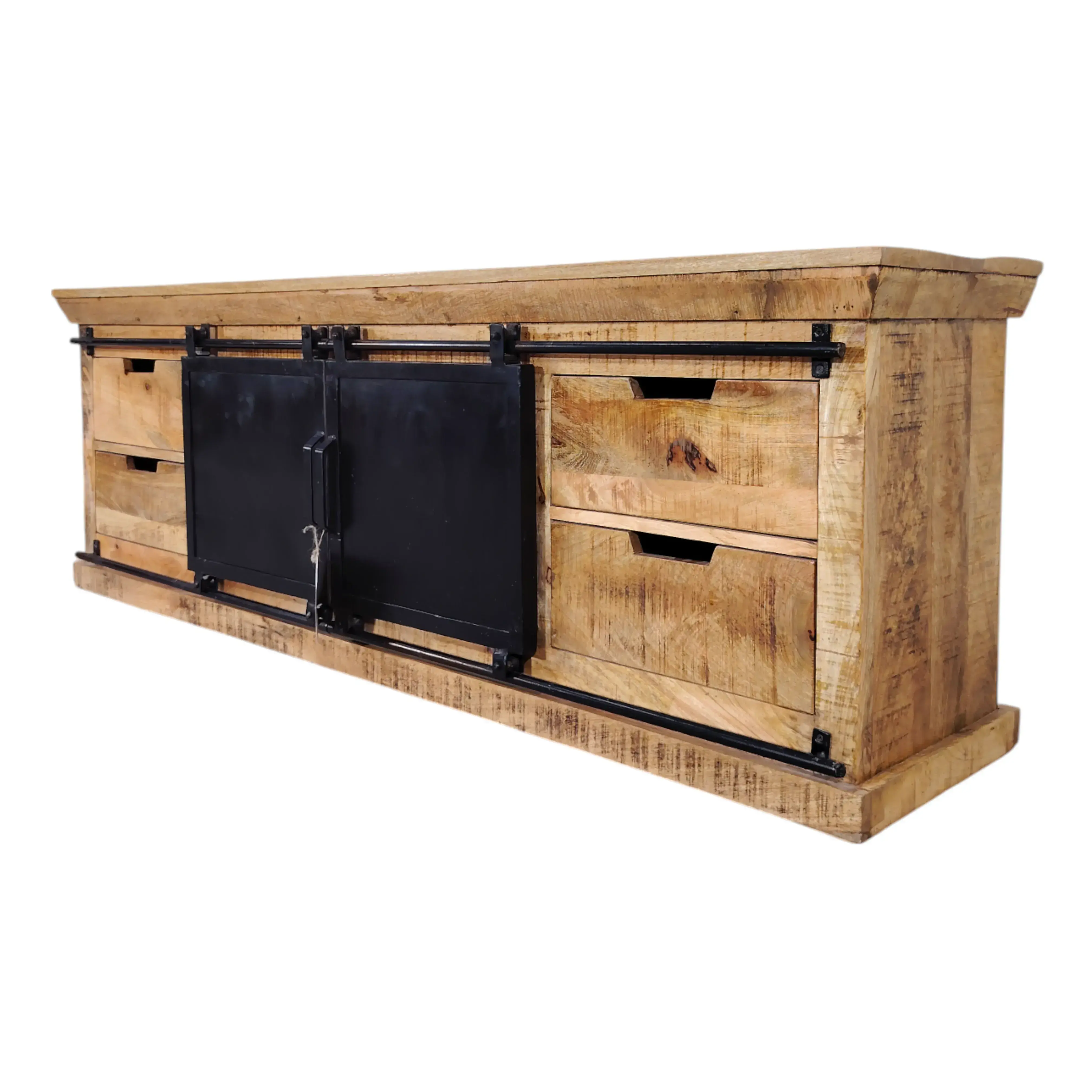 Rustic Industrial Media Console