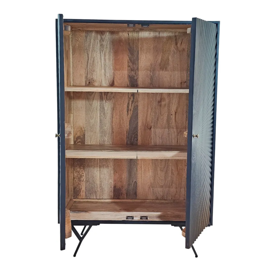 Black Sunbeam Textured Cabinet