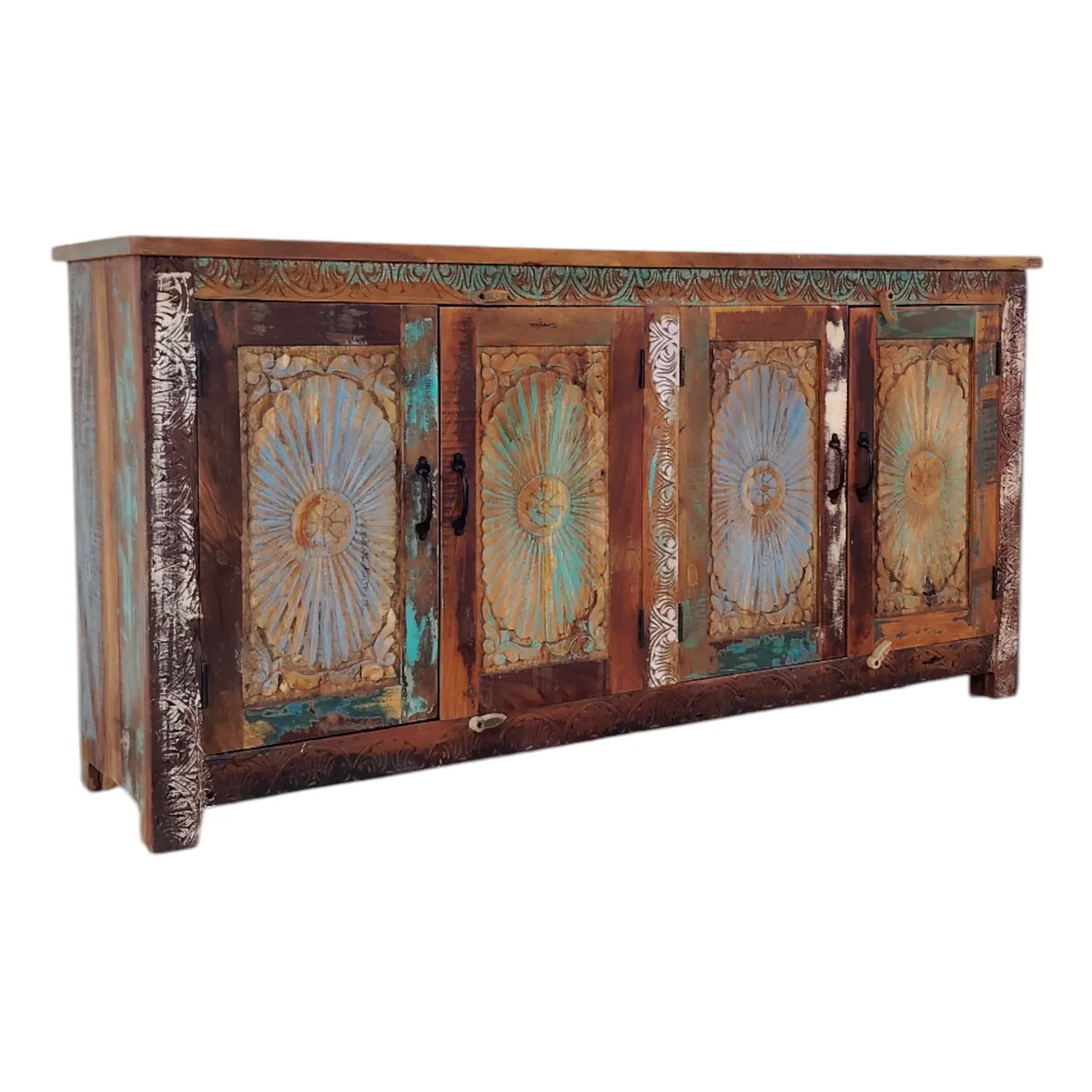 Carved Reclaimed Sideboard
