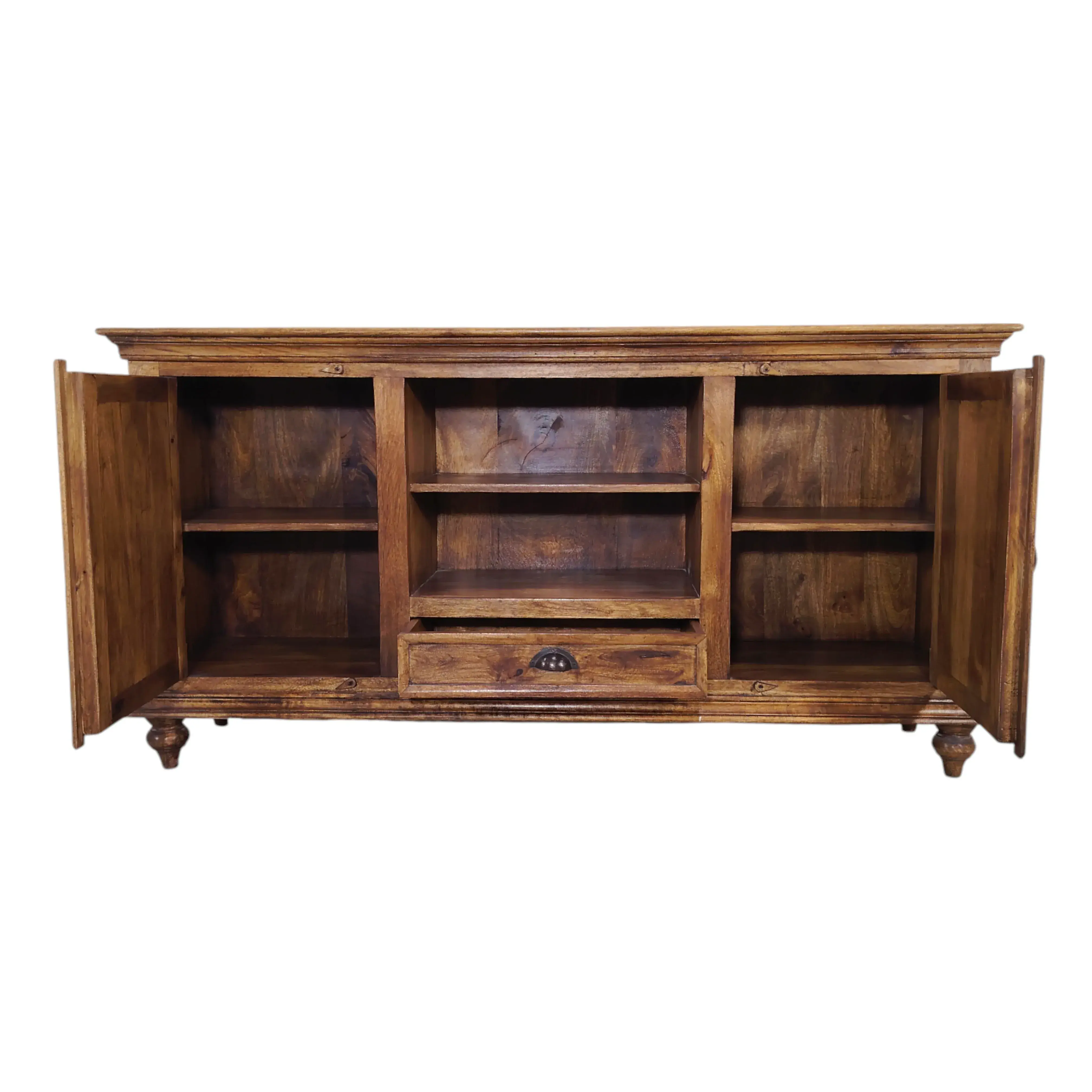 Artisan Carved Media Console Brown