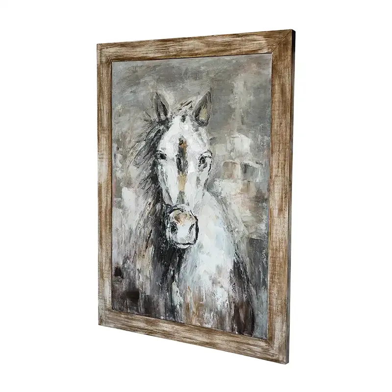 The Noble Stallion (Al-Jawad al-Asil) Hand-Painted Impasto Masterpiece