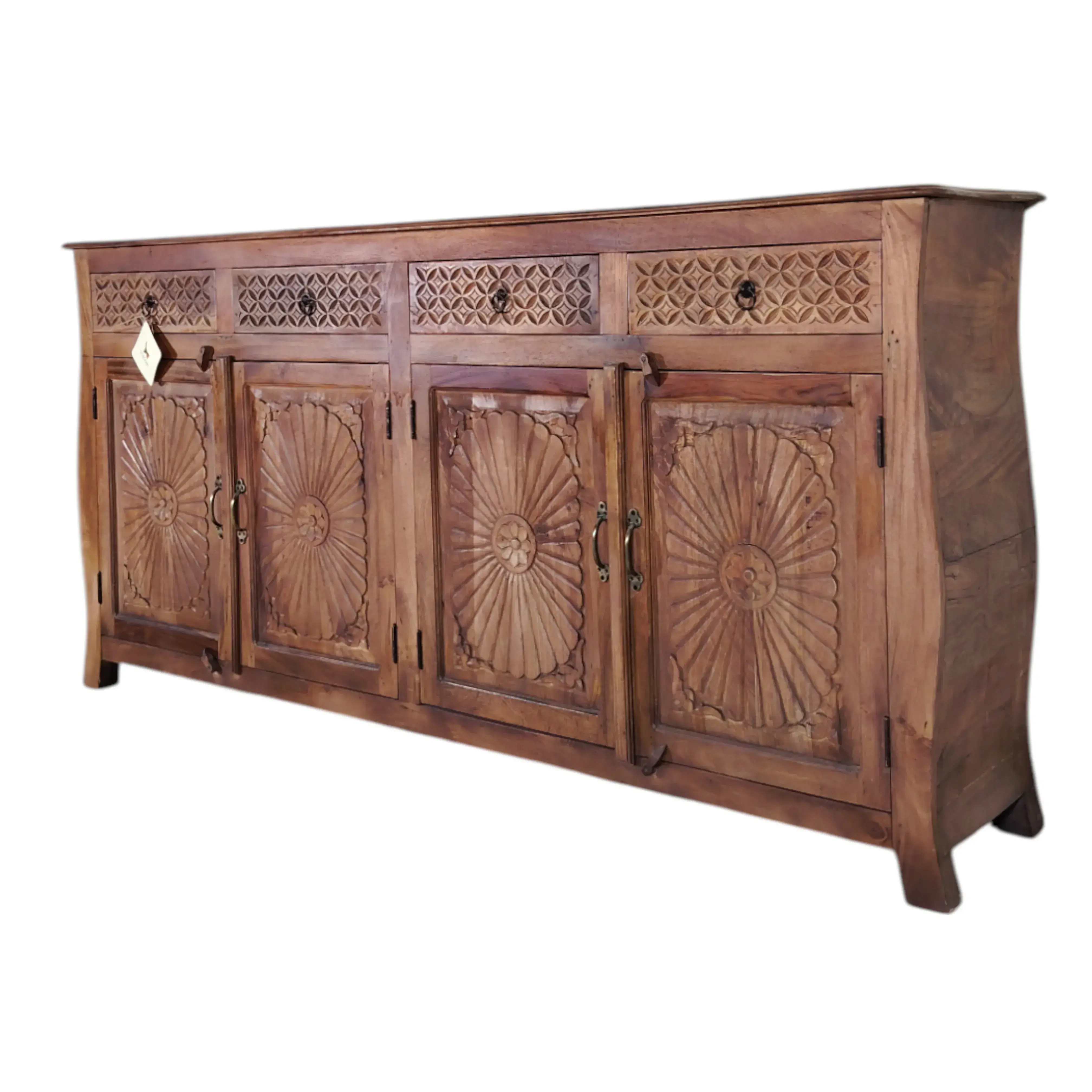 Indus Hand-Carved Sideboard / Buffet Cabinet