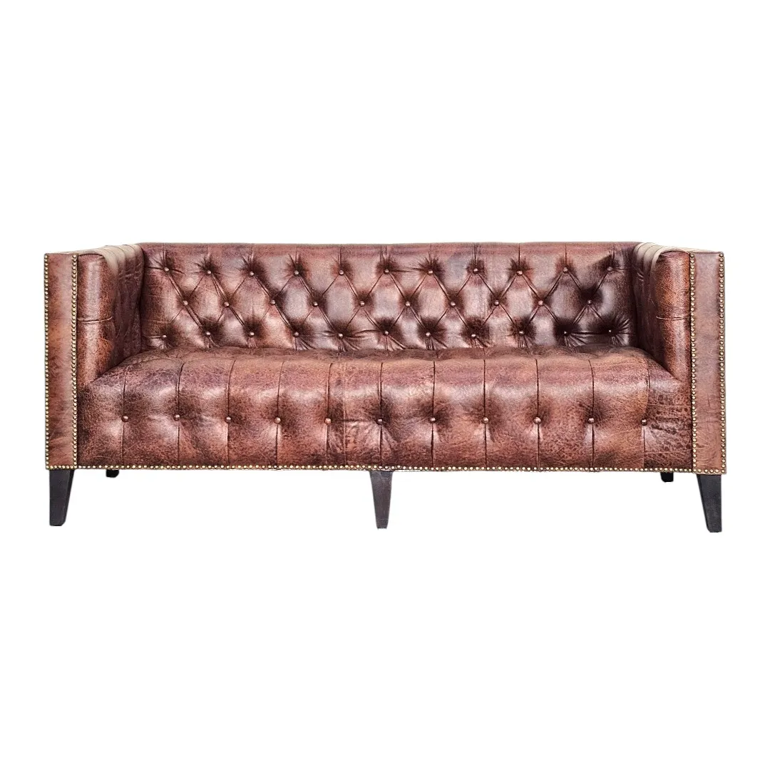 The Oxford Square Leather Sofa
