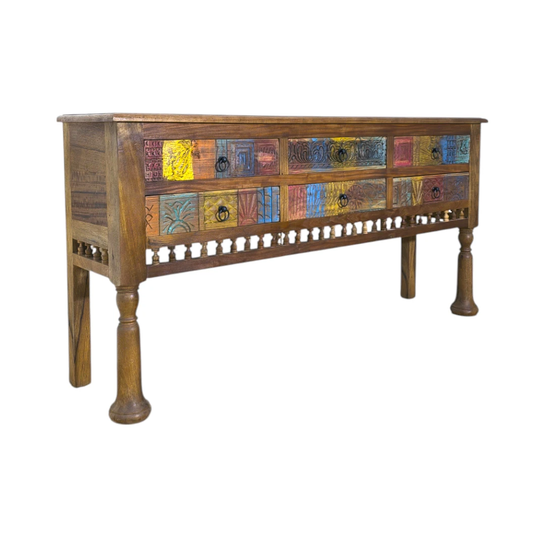 Colourful Carved Console