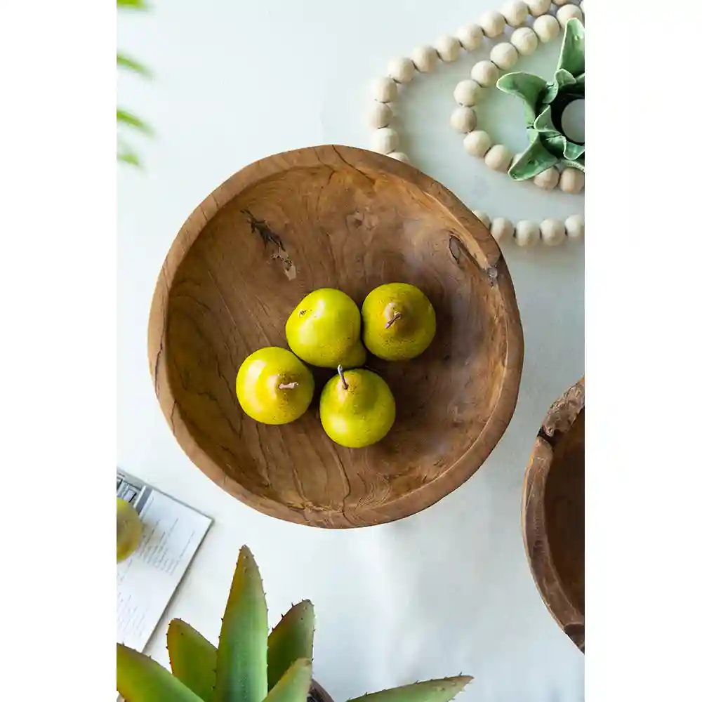 Baraka Teak Footed Bowl Set