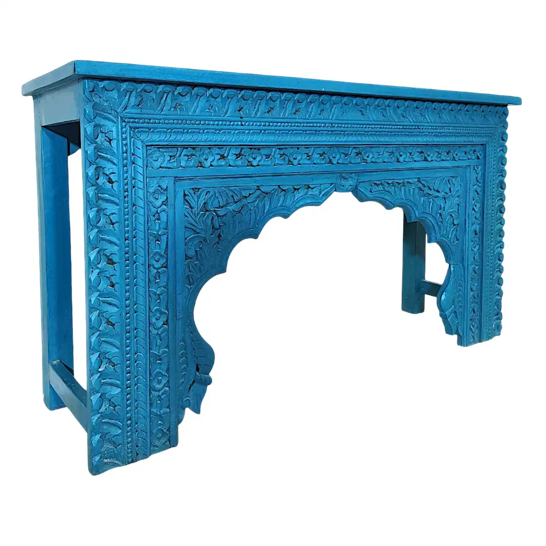 The Azure Hand-Carved Arch Console