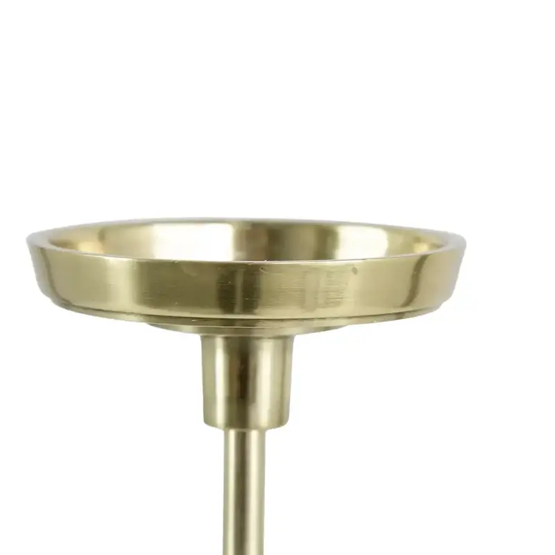 Set of 5 Brass and Marble Pillar Holders
