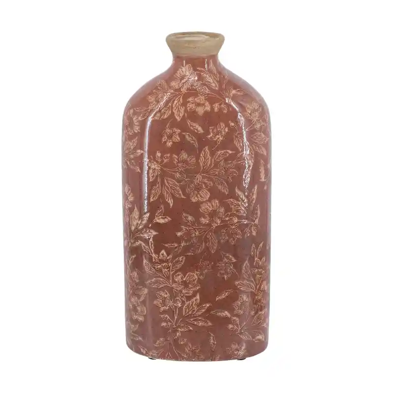 Liwan Ceramic Heritage Vase With Floral Motif